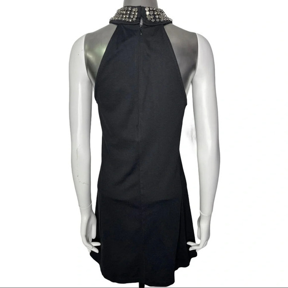 🛍️3/$40 Sanctuary Little Black Dress Rhinestone Collar Size Medium - Picture 5 of 6